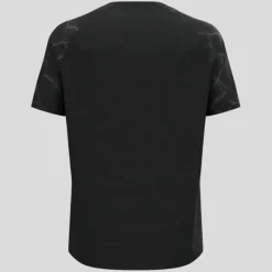 Odlo T-shirt Et Manches Longues Running^Essential Print T-Shirt Crew Neck Noir