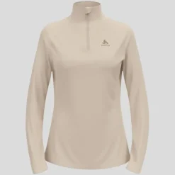 Odlo T-shirt Et Manches Longues Running^Essentials Ceramiwarm Mid Layer Half Zip Gris