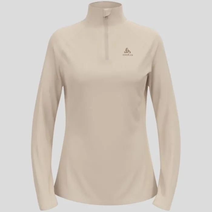 Odlo T-shirt Et Manches Longues Running^Essentials Ceramiwarm Mid Layer Half Zip Gris