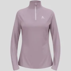 Odlo T-shirt Et Manches Longues Running^Essentials Ceramiwarm Mid Layer Half Zip Mauve