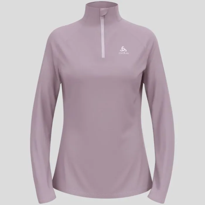 Odlo T-shirt Et Manches Longues Running^Essentials Ceramiwarm Mid Layer Half Zip Mauve