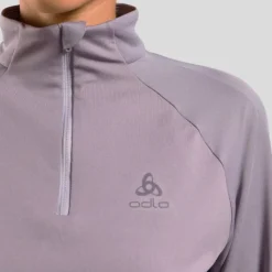 Odlo T-shirt Et Manches Longues Running^Essentials Ceramiwarm Mid Layer Half Zip Mauve