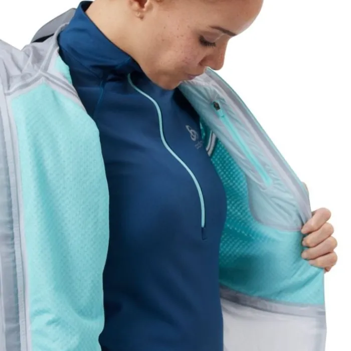 Odlo Veste Running^Jacket Dual Dry Waterproof Gris