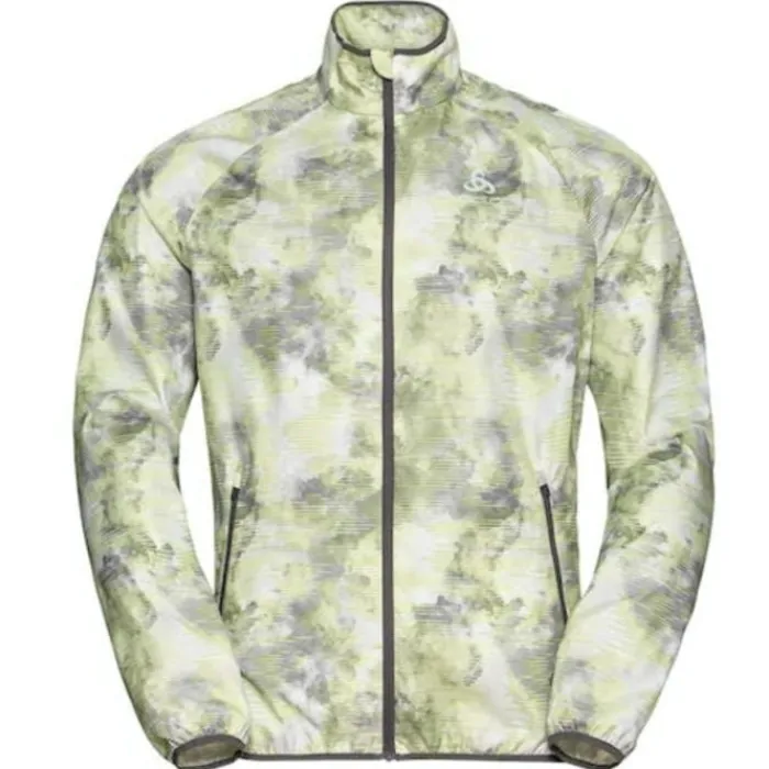 Odlo Veste Running^Jacket Essential Light Print Vert