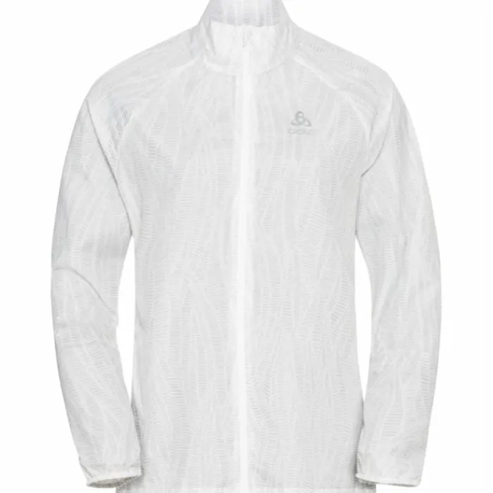 Odlo Veste Running^Jacket Zeroweight Print Blanc