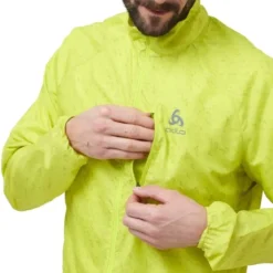 Odlo Veste Running^Jacket Zeroweight Print Jaune