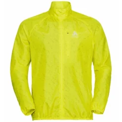 Odlo Veste Running^Jacket Zeroweight Print Jaune