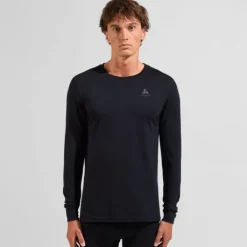 Odlo T-shirt Et Manches Longues Running^Merino 200 BL Top Crew Neck L/S Noir
