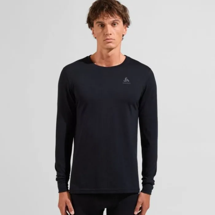 Odlo T-shirt Et Manches Longues Running^Merino 200 BL Top Crew Neck L/S Noir