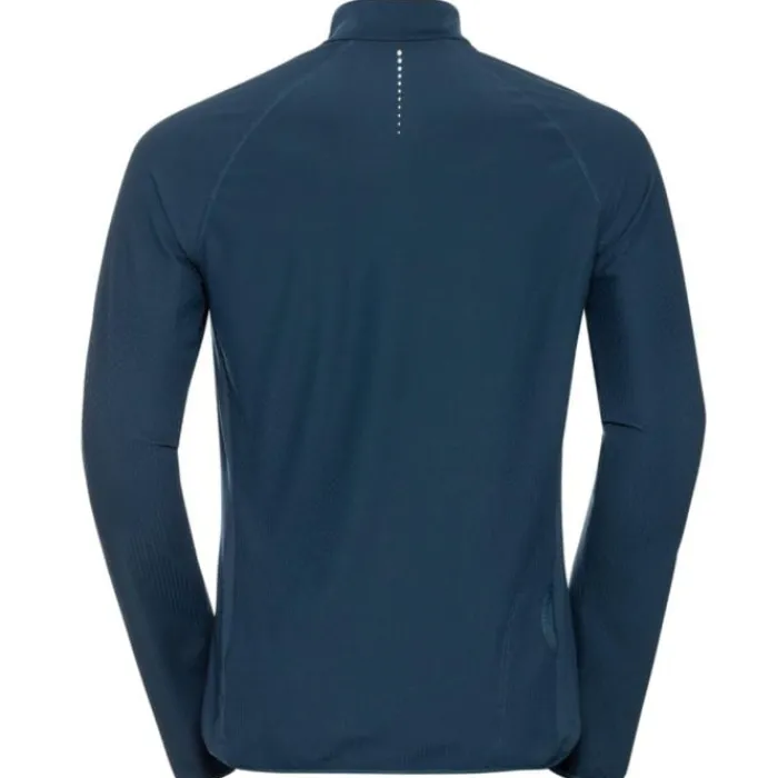 Odlo T-shirt Et Manches Longues Running^Midlayer 1/2 zip Zeroweight Bleu