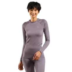Odlo T-shirt Et Manches Longues Running^Top Crew Neck Long sleeve Mauve