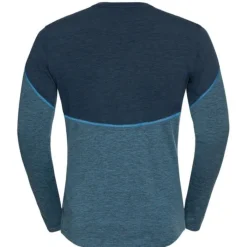 Odlo T-shirt Et Manches Longues Running^Top Crew Neck Long Sleeve Perfomance Bleu