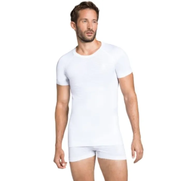 Odlo T-shirt Et Manches Longues Running^Top Crew Neck Short Sleeve Performan Blanc