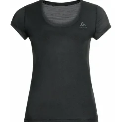 Odlo T-shirt Et Manches Longues Running^Top Crew Neck Short Sleeve Active Noir