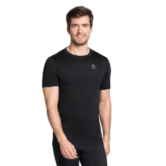 Odlo T-shirt Et Manches Longues Running^Top Crew Neck Short Sleeve Noir