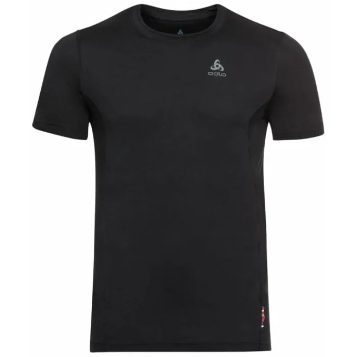 Odlo T-shirt Et Manches Longues Running^Top Crew Neck Short Sleeve Noir