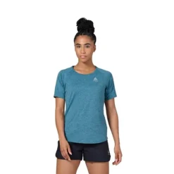 Odlo T-shirt Et Manches Longues Running^T-shirt Crew Neck Short Sleeve Run Easy Bleu