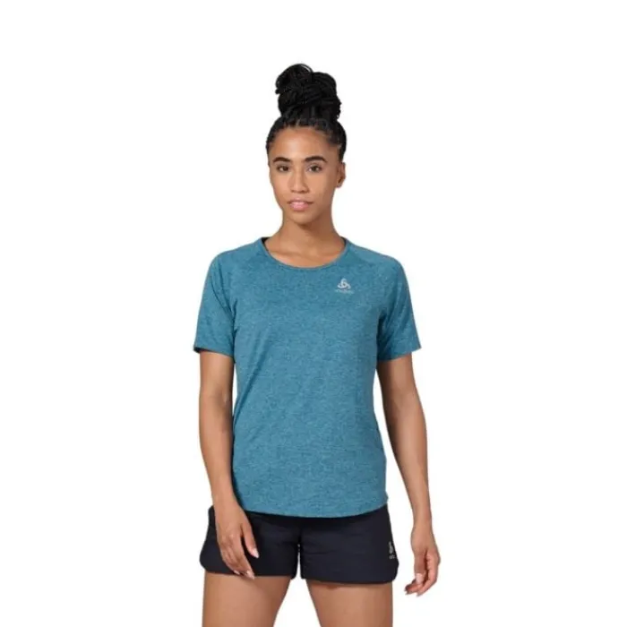 Odlo T-shirt Et Manches Longues Running^T-shirt Crew Neck Short Sleeve Run Easy Bleu