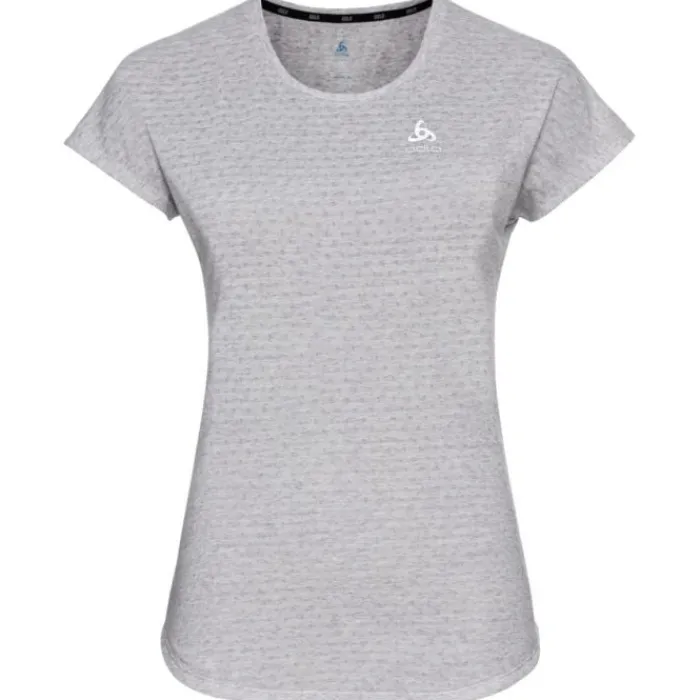 Odlo T-shirt Et Manches Longues Running^T-Shirt Short Sleeve Crew Neck Run Easy Gris