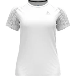 Odlo T-shirt Et Manches Longues Running^T-Shirt Short Sleeve Crew Neck Essential Blanc