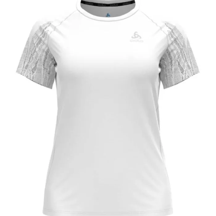 Odlo T-shirt Et Manches Longues Running^T-Shirt Short Sleeve Crew Neck Essential Blanc