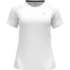 Odlo T-shirt Et Manches Longues Running^T-Shirt Short Sleeve Crew Neck Essential Blanc