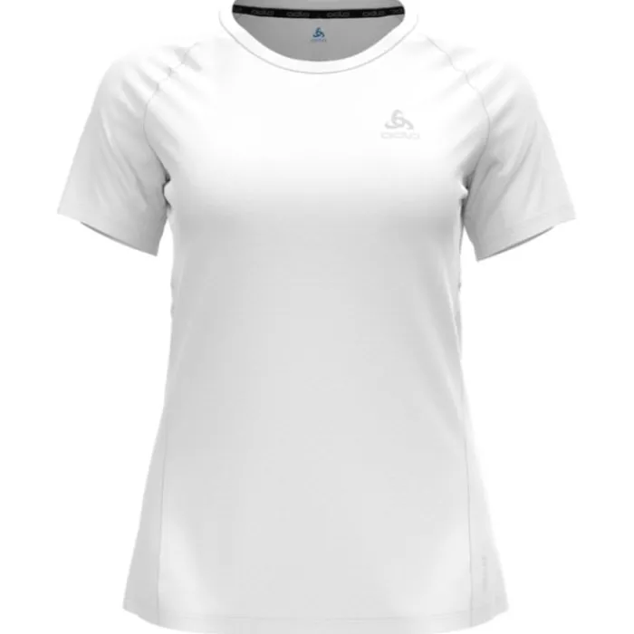 Odlo T-shirt Et Manches Longues Running^T-Shirt Short Sleeve Crew Neck Essential Blanc