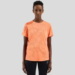 Odlo T-shirt Et Manches Longues Running^Zeroweight Engineered Chill-Tec T-Shirt Crew Neck Orange