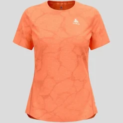 Odlo T-shirt Et Manches Longues Running^Zeroweight Engineered Chill-Tec T-Shirt Crew Neck Orange