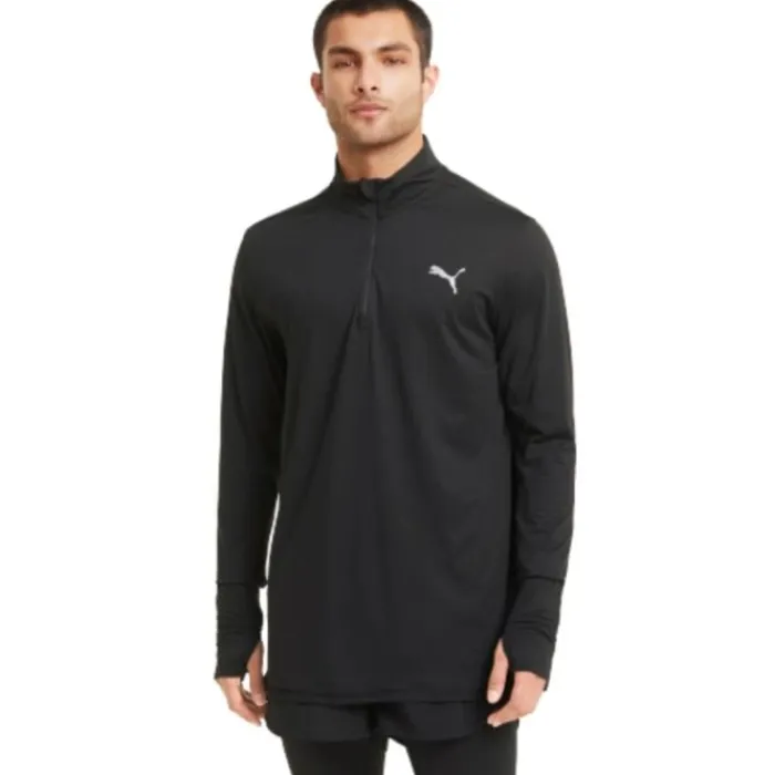 Puma T-shirt Et Manches Longues Running^Run Favorite 1/4 Zip Midlayer