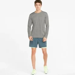 Puma T-shirt Et Manches Longues Running^Run Long Sleeve Tee Gris