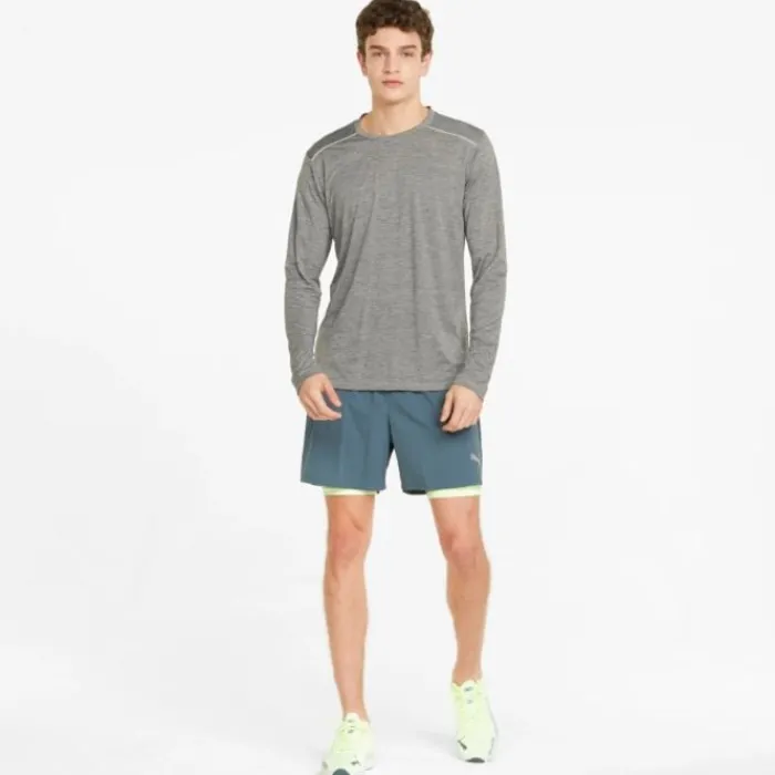 Puma T-shirt Et Manches Longues Running^Run Long Sleeve Tee Gris