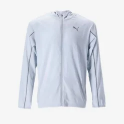 Puma Veste Running^Run PLCD Graphic Woven Hooded Jacket Gris
