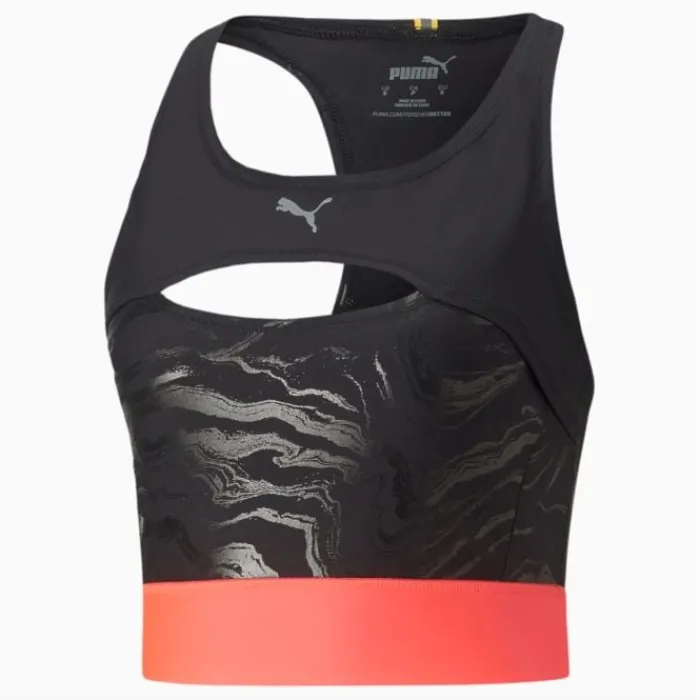 Puma T-shirt Et Manches Longues Running^Run Ultraform AOP Crop Tank Noir