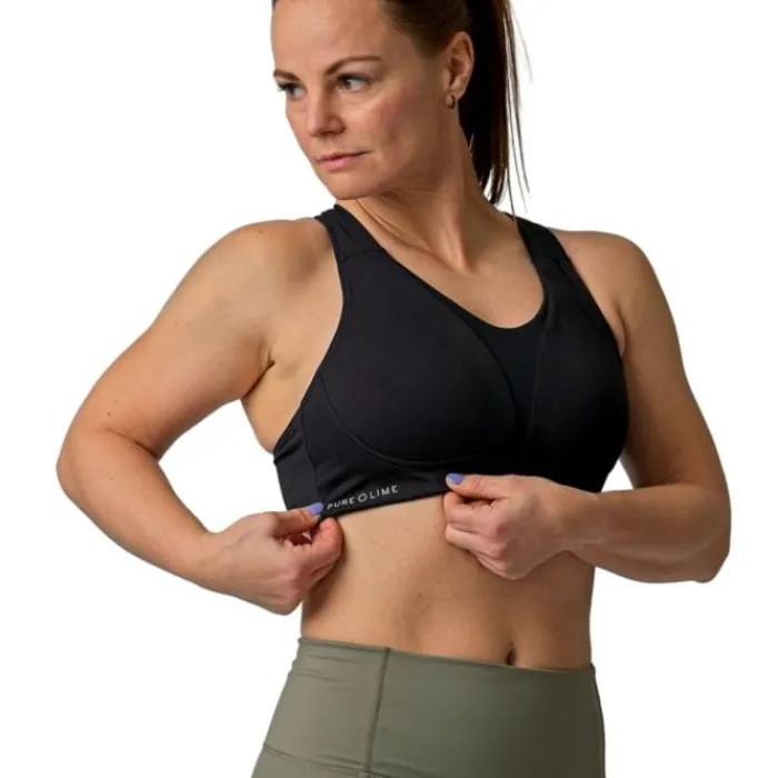 PureLime Brassière De Sport^Padded Sports Bra Noir