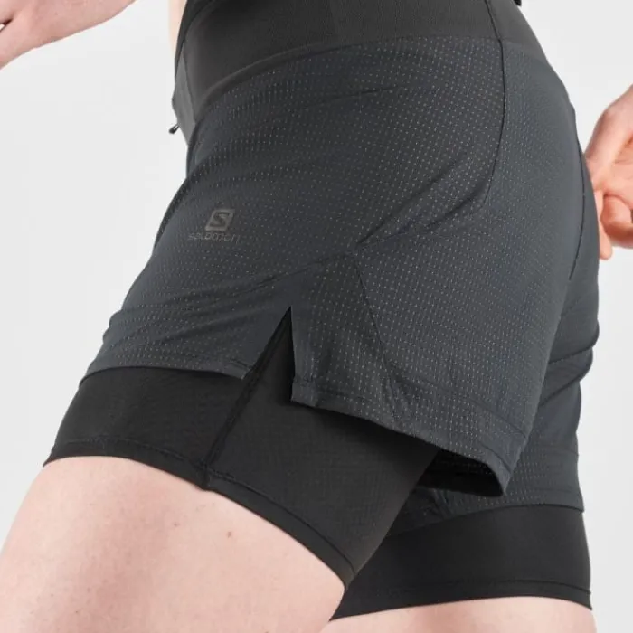 Salomon Short Running^Sense Aero 2-In-1 Shorts Noir