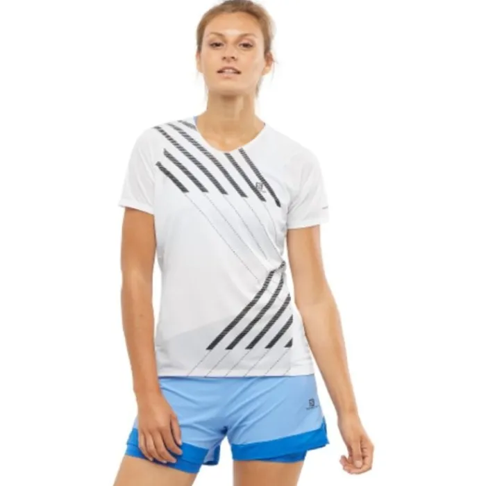 Salomon T-shirt Et Manches Longues Running^Sense Aero Short Sleeve Tee Blanc