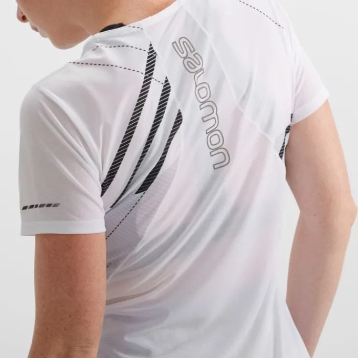 Salomon T-shirt Et Manches Longues Running^Sense Aero Short Sleeve Tee Blanc