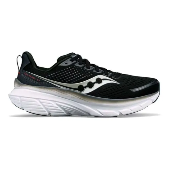 Saucony Chaussures Running Pied Large|Chaussures Pronation^Guide 17 Wide Blanc