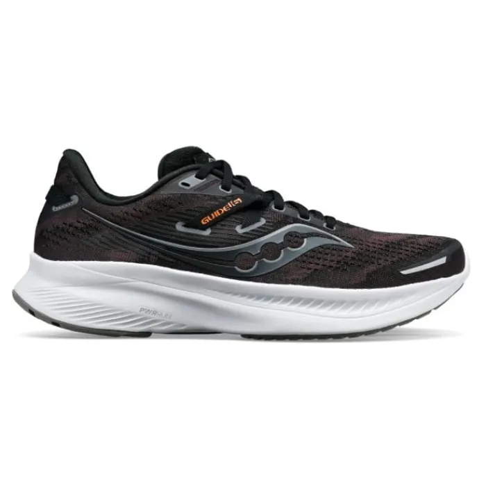 Saucony Chaussures Running Pied Large|Chaussures Pronation^Guide 16 Wide Noir