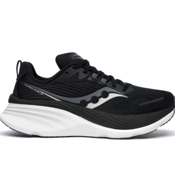 Saucony Chaussures Running Pied Large|Chaussures Pronation^Hurricane 24 Wide Noir