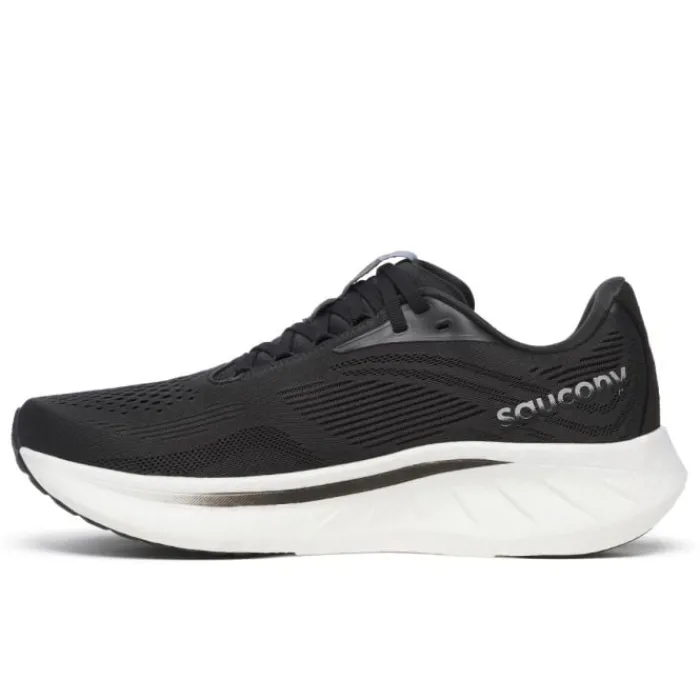 Saucony Chaussures Running Neutre|Chaussures Running Pied Large^Ride 18 Wide Noir