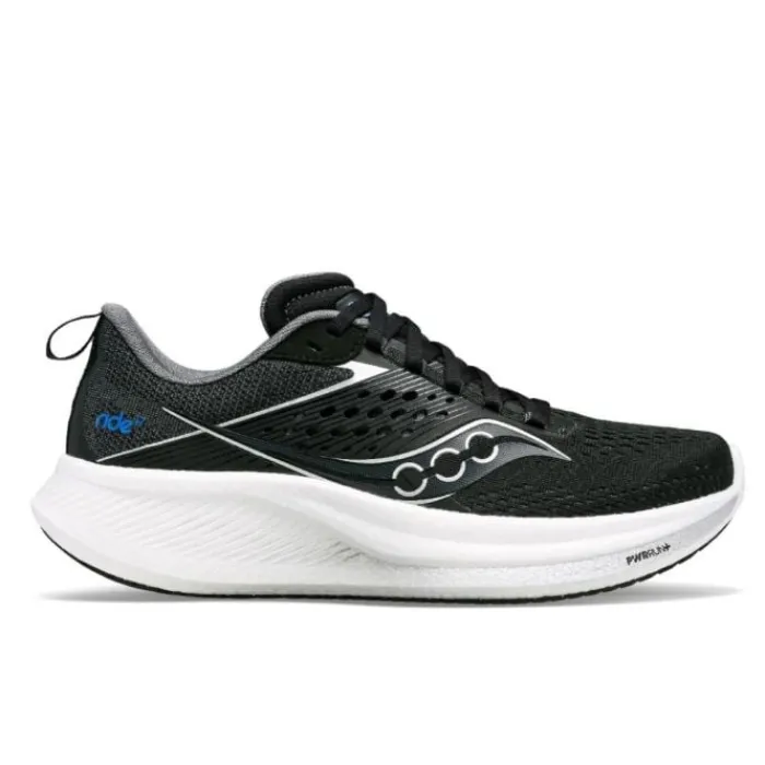 Saucony Chaussures Running Pied Large|Chaussures Running Neutre^Ride 17 Wide Noir