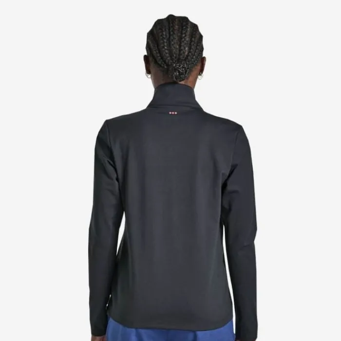 Saucony T-shirt Et Manches Longues Running^Solstice 1/4 Zip Noir
