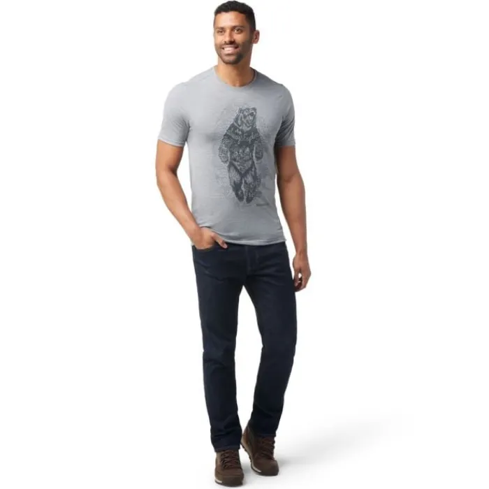 Smartwool T-shirt Et Manches Longues Running^Always Explore Short Sleeve Graphic Tee Slim Fit Gris