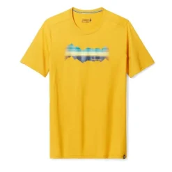 Smartwool T-shirt Et Manches Longues Running^Mountain Horizon Graphic Short Sleeve Tee Slim Fit Wool Jaune