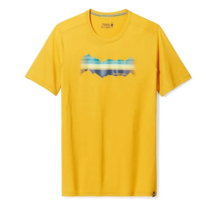 Smartwool T-shirt Et Manches Longues Running^Mountain Horizon Graphic Short Sleeve Tee Slim Fit Wool Jaune