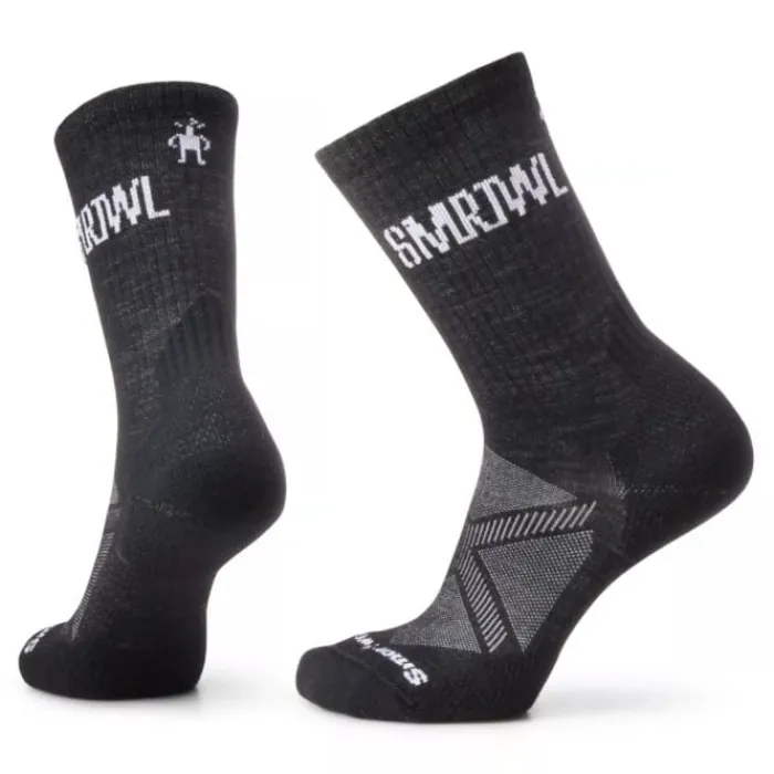 Smartwool Chaussettes|Chaussettes Running^Run Athletic Logo Crew Socks Noir