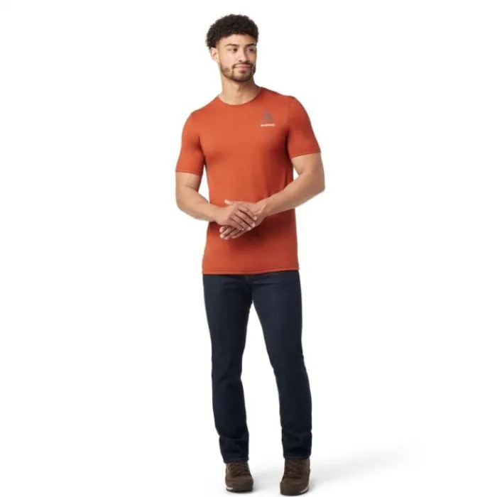 Smartwool T-shirt Et Manches Longues Running^Wilderness Summit Short Sleeve Graphic Tee Slim Fit Orange