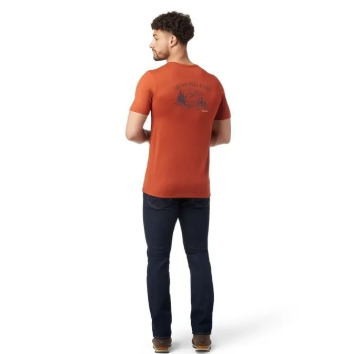 Smartwool T-shirt Et Manches Longues Running^Wilderness Summit Short Sleeve Graphic Tee Slim Fit Orange